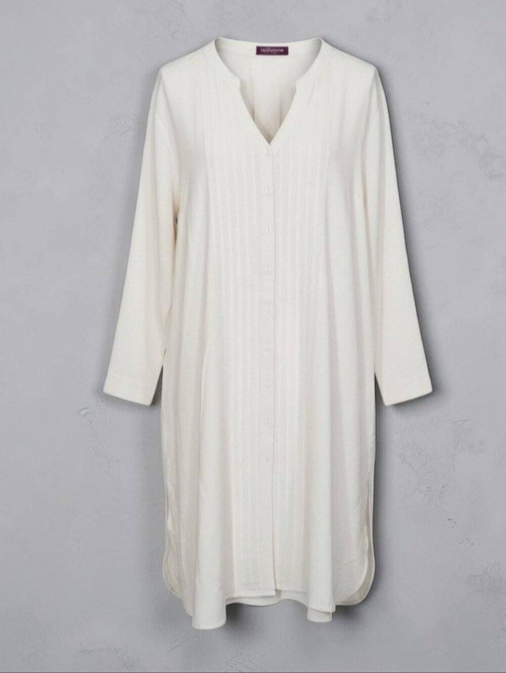 Taillissime La Redoute Button-up Pleated Long-sleeve Midi Tunic Dress size 24W